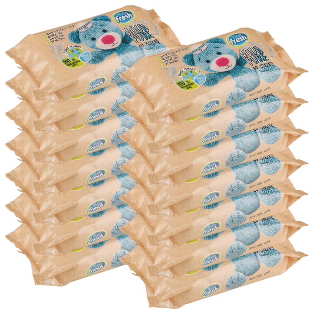 Pack de 14 paquetes de toallitas de bebé (840 en total) pH neutro blanco