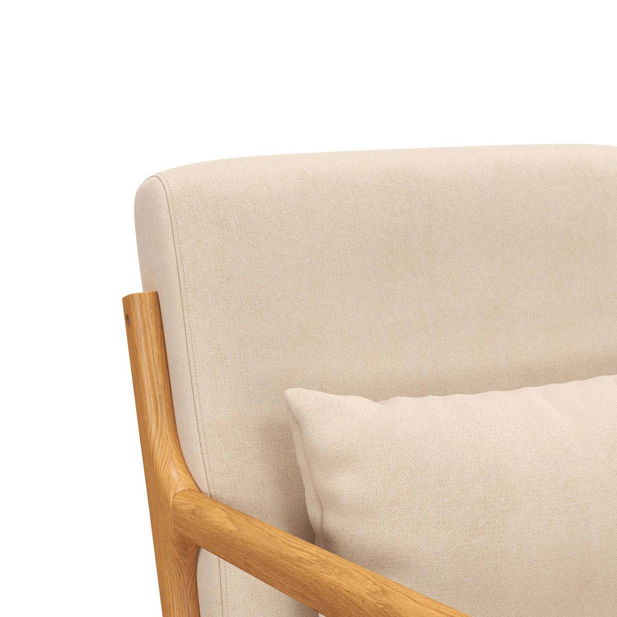 Sillón Batuta Homcom acolchado con reposabrazos beige 76x61x78 cm