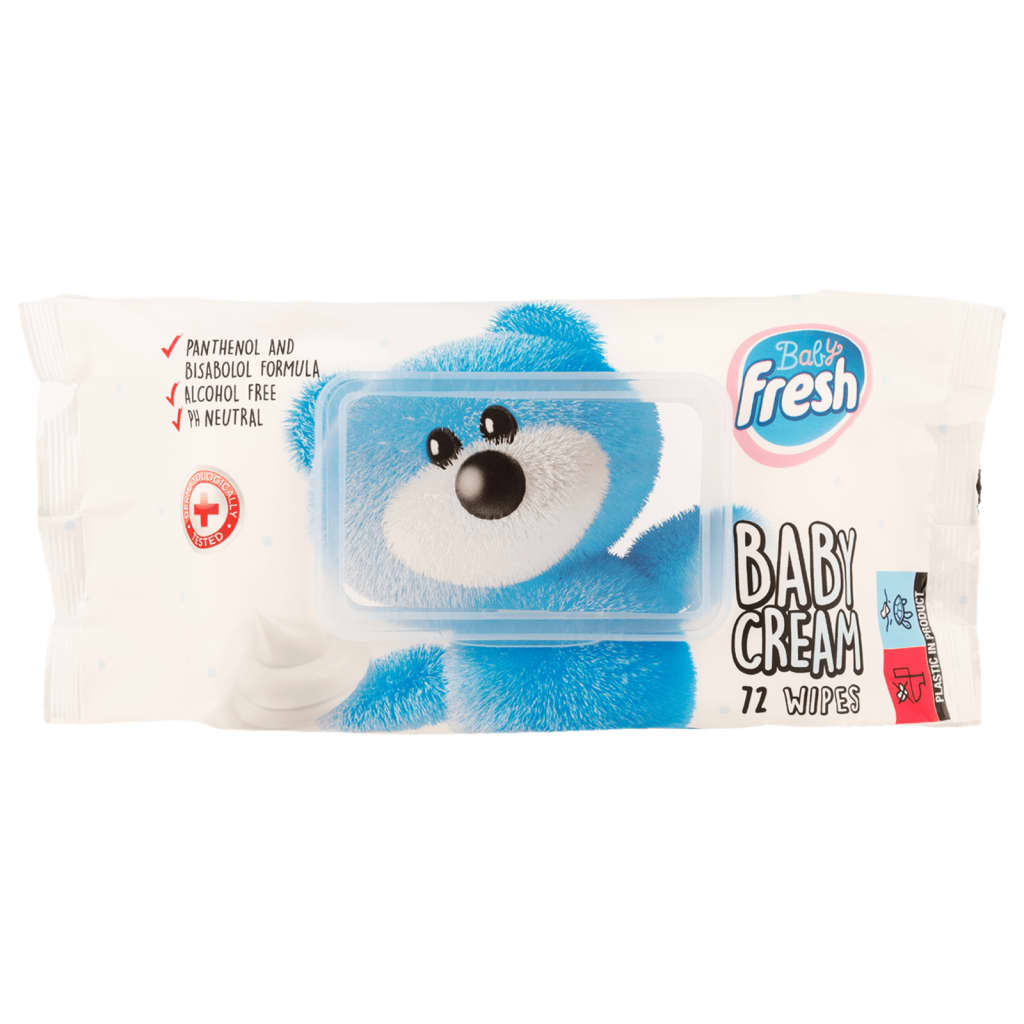 Pack de 10 paquetes de toallitas de bebé Baby Fresh (720 en total) pH neutro azul