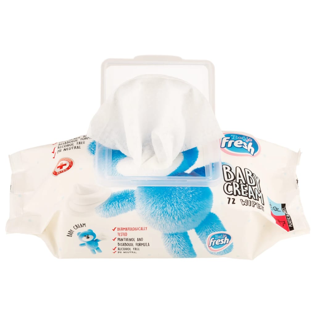 Pack de 10 paquetes de toallitas de bebé Baby Fresh (720 en total) pH neutro azul