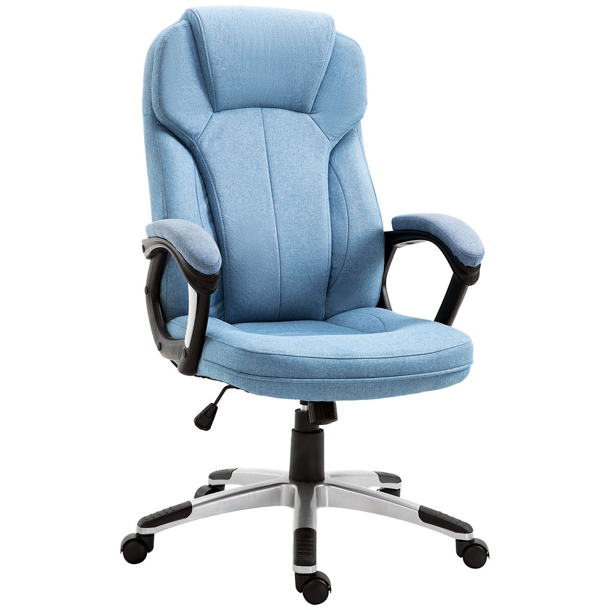 Silla de oficina Benedith Vinsetto respaldo alto con reposabrazos azul 110-120x66x66 cm