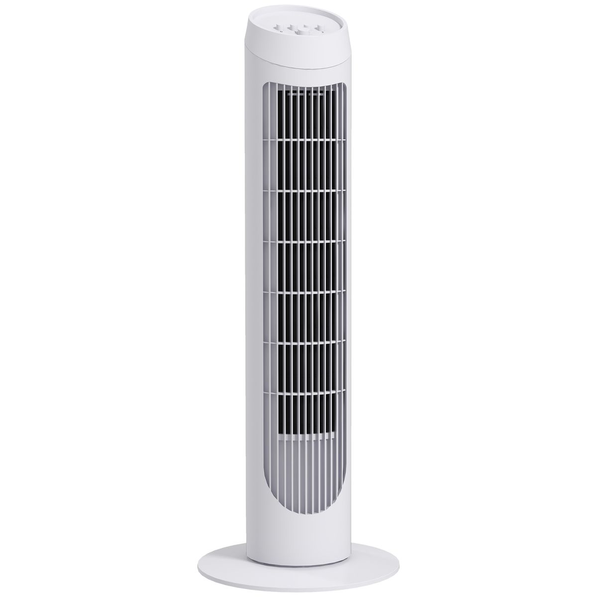 Ventilador de torre Homcom 45W 3 velocidades oscilante blanco 75 cm fondo blanco