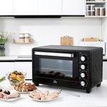 Horno de sobremesa Power Flame Homcom 32L 1600W negro 33,5x52,2x38,1 cm