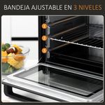 Horno de sobremesa Power Flame Homcom 32L 1600W negro 33,5x52,2x38,1 cm