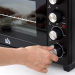 Horno de sobremesa Power Flame Homcom 32L 1600W negro 33,5x52,2x38,1 cm
