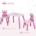 Conjunto de mesa y 2 sillas infantiles Kingdom Homcom rosa