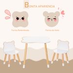 Conjunto de mesa y 2 sillas infantiles White Bear Homcom blanco/natural