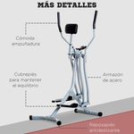 Bicicleta elíptica Go Fit Homcom pantalla LCD gris 152x60x96 cm