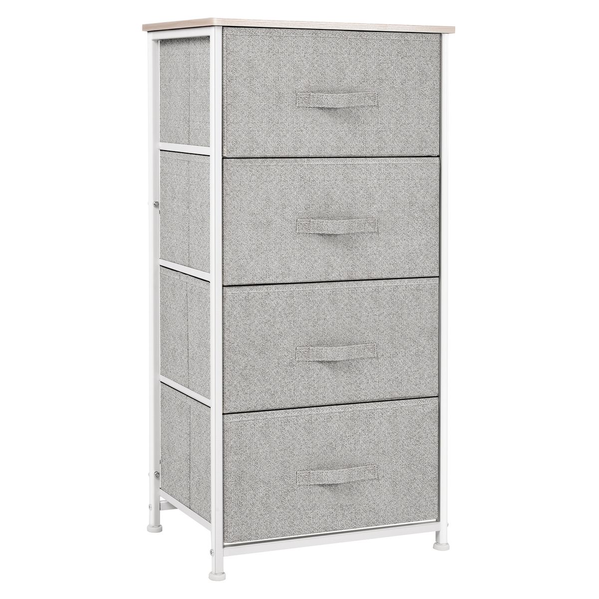 Cajonera Hatay Homcom 4 cajones tela gris 92x45x30 cm