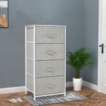 Cajonera Hatay Homcom 4 cajones tela gris 92x45x30 cm