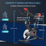Bicicleta estática Go Fit Homcom pantalla LCD negro/rojo 104-114x46x85 cm