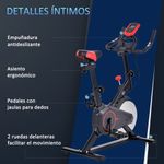 Bicicleta estática Go Fit Homcom pantalla LCD negro/rojo 104-114x46x85 cm