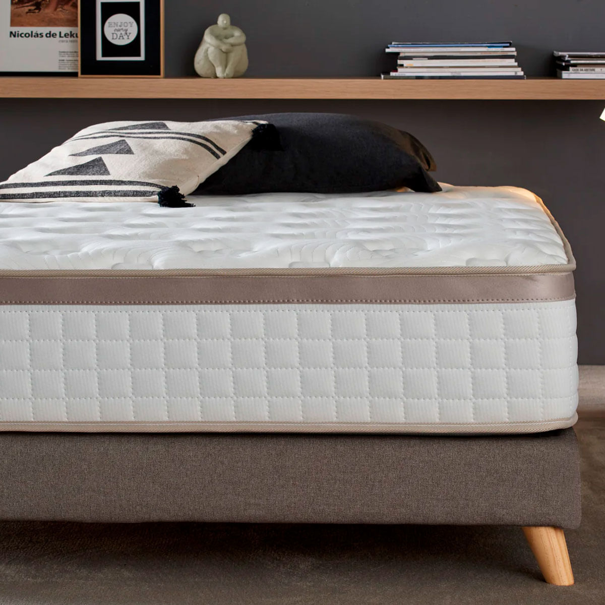 Colchón viscoelástico Top Relax efecto nube Top Confort blanco 23 cm