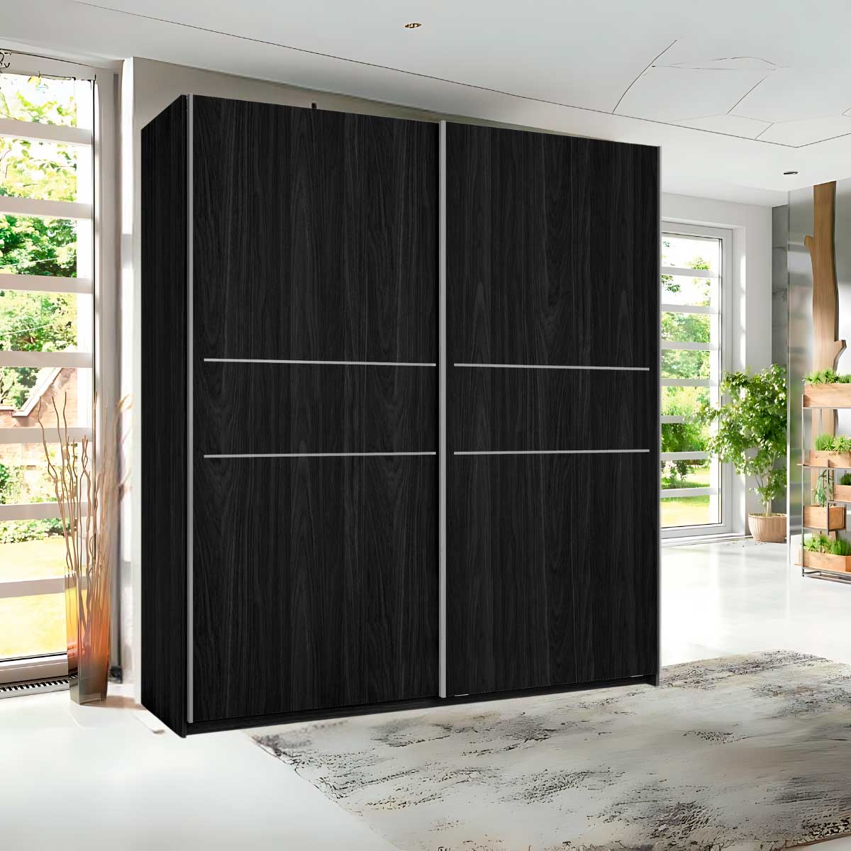 Armario Siena 2 puertas correderas bocamina 200x181,5x53,8 cm
