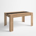 Mesa de comedor Bass rectangular naturale/bocamina 76,1x160,4x90,4 cm