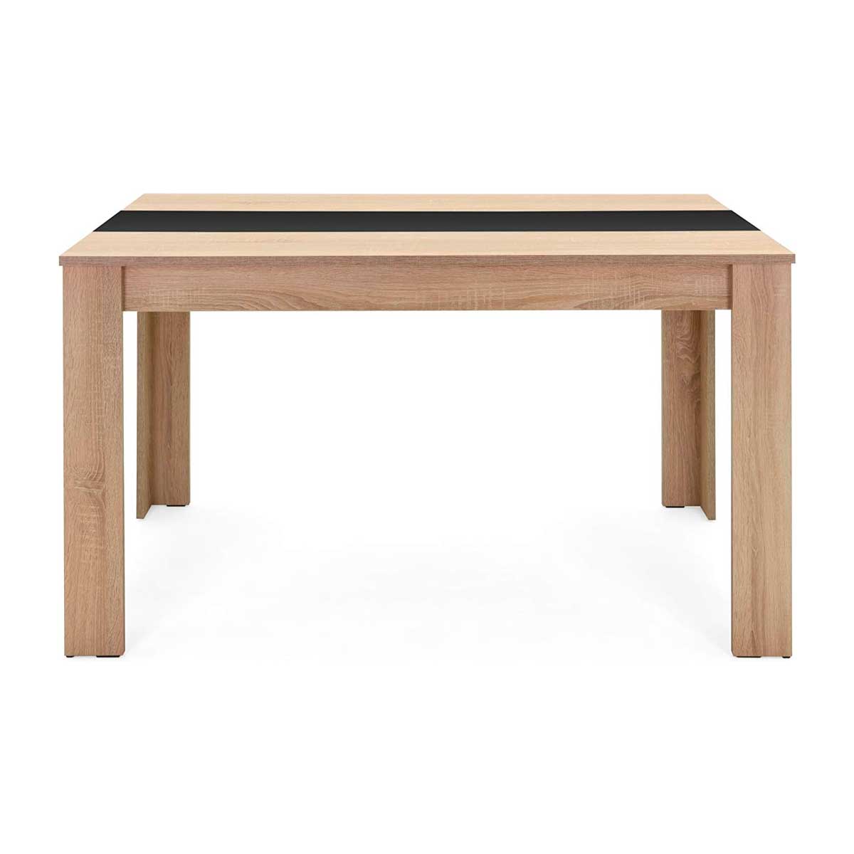 Mesa de comedor Bass rectangular naturale/bocamina 76,1x160,4x90,4 cm