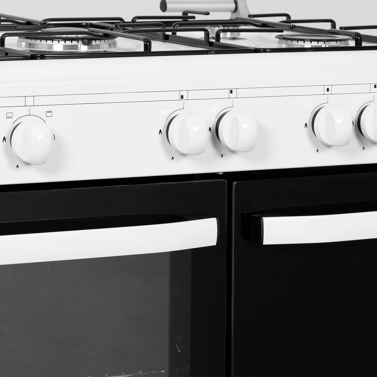 Cocina de gas con horno Nevir NVR-CB5PH 13250W 60L con tapa blanco 85 cm