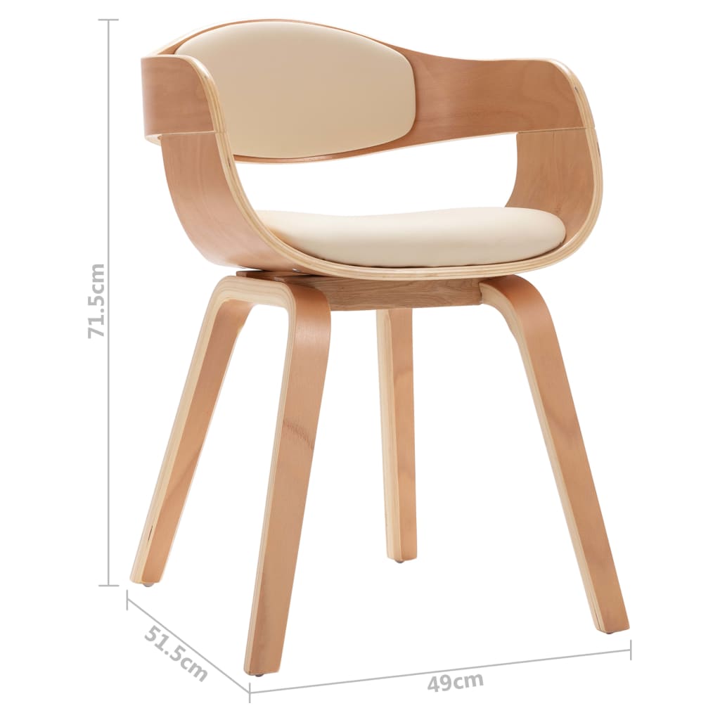 Pack de 2 sillas de comedor Peach madera blanco 71,5x49x51,5 cm
