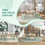 Conjunto de mesa y 2 sillas infantiles River Zonekiz +3A verde