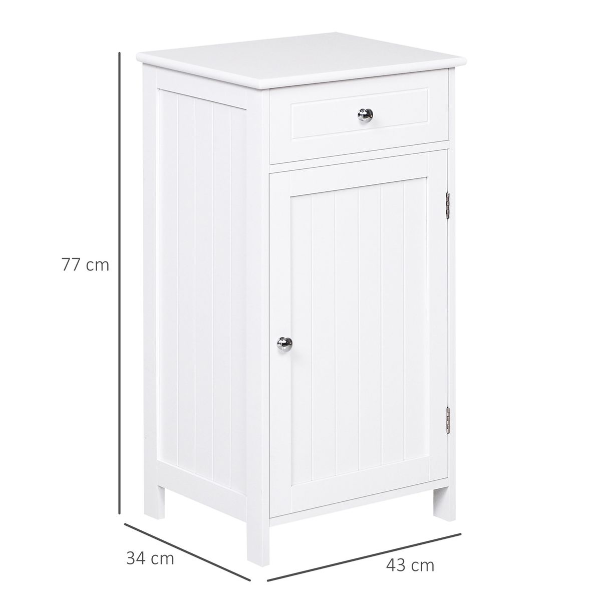 Armario de baño Ocean Kleankin 1 cajon + 1 puerta blanco 77x43x34 cm