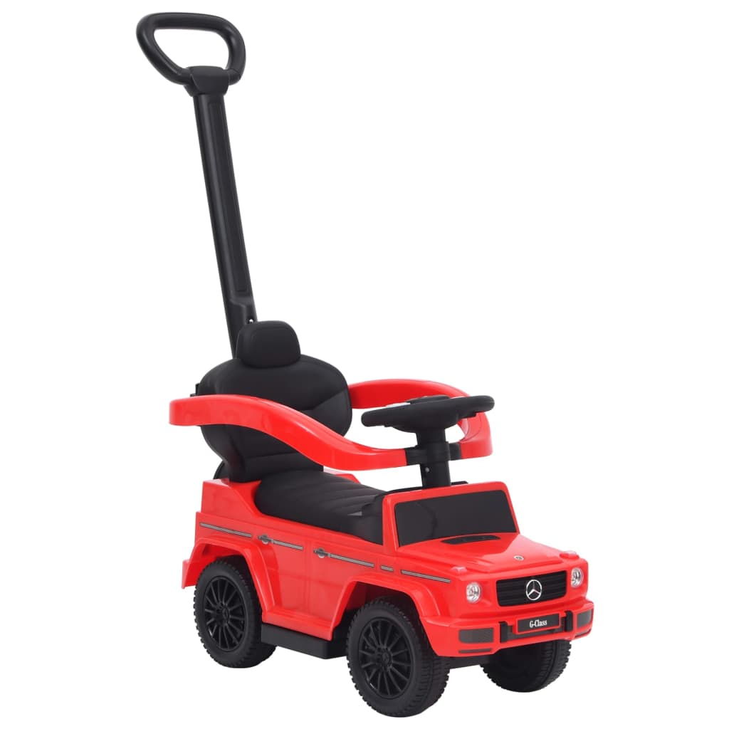 Coche infantil Mercedes Benz G63 con asa de empuje +1A rojo principal