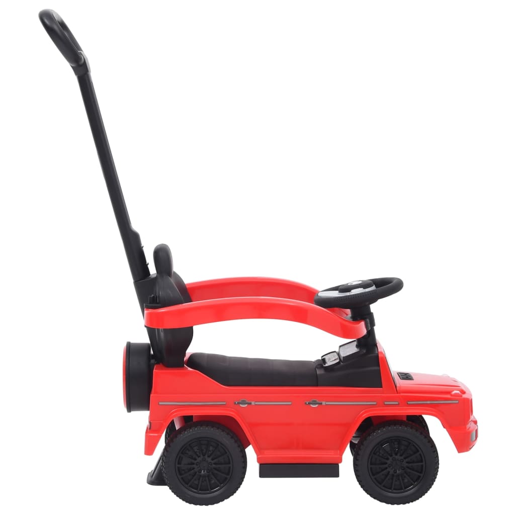 Coche infantil Mercedes Benz G63 con asa de empuje +1A rojo lado