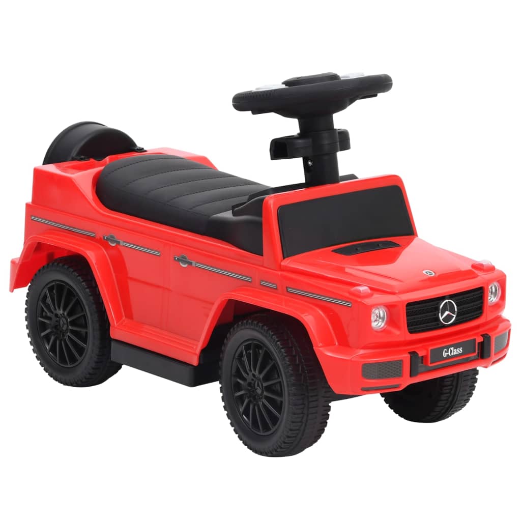 Coche infantil Mercedes Benz G63 con asa de empuje +1A rojo sin asa