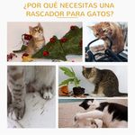 Rascador para gatos PawHut con cama beige 81,5x50x30 cm