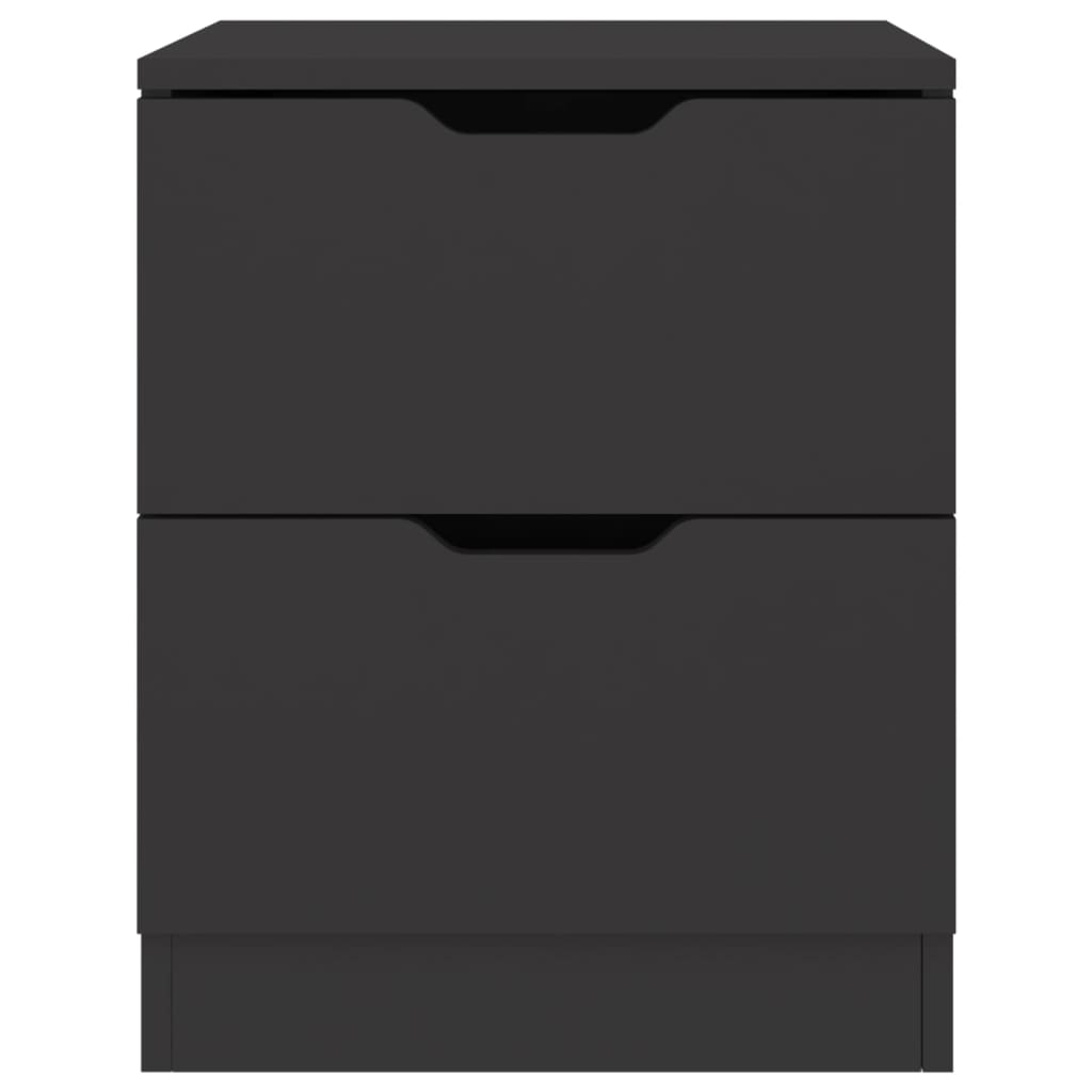 Pack de 2 mesitas de noche Boulevar 2 cajones negro 50x40x40 cm