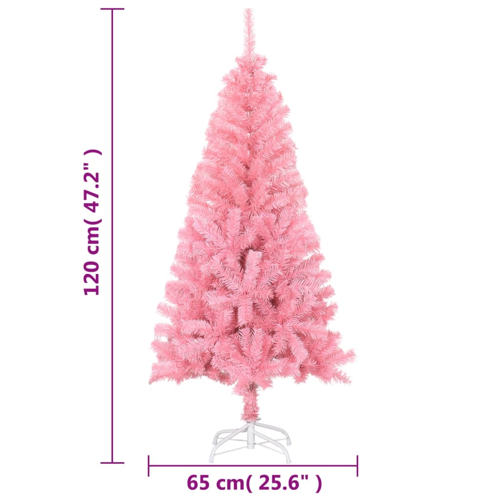 Árbol de Navidad fantasía 230 ramas rosa Ø65x120 cm