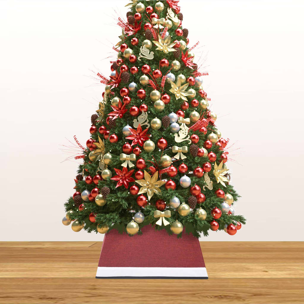 Falda para árbol de Navidad de tela liso 25x48x48 cm