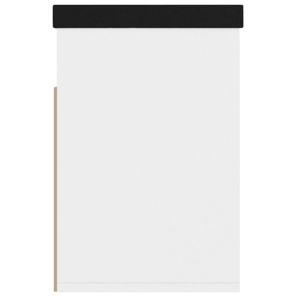 Banco zapatero Aleso 3 estantes + arcón blanco 47x80x30 cm