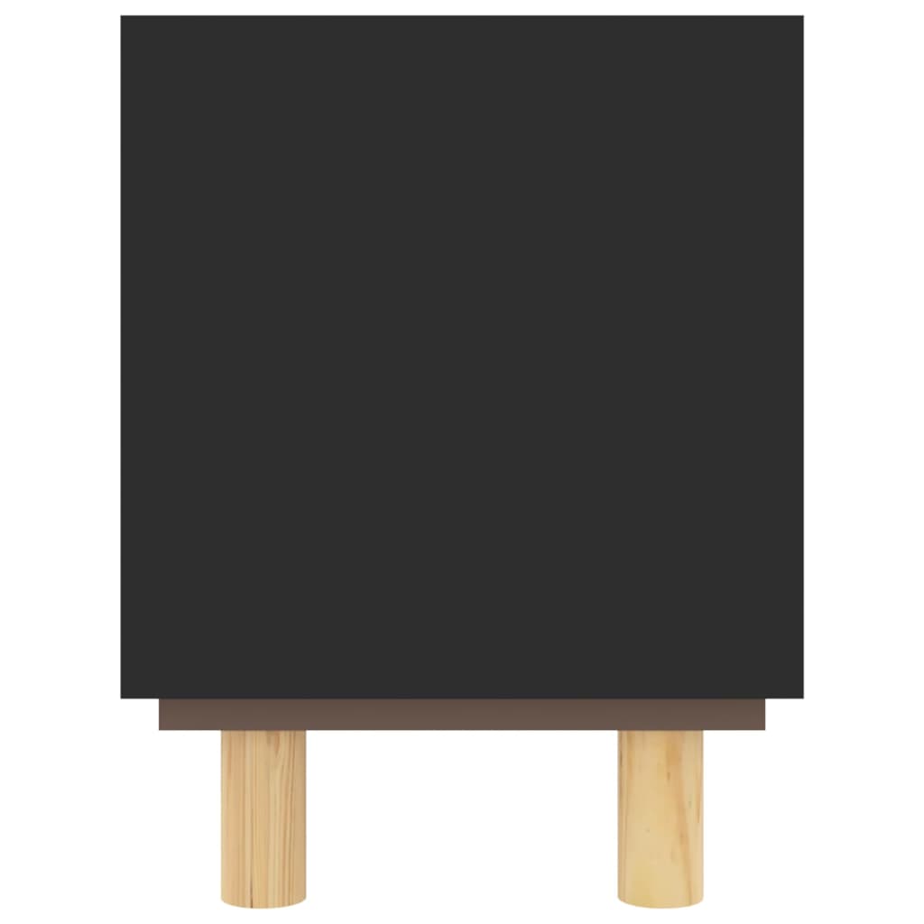 Mueble bajo de TV Beka 2 estantes + 1 puerta negro/natural 40x80x30 cm