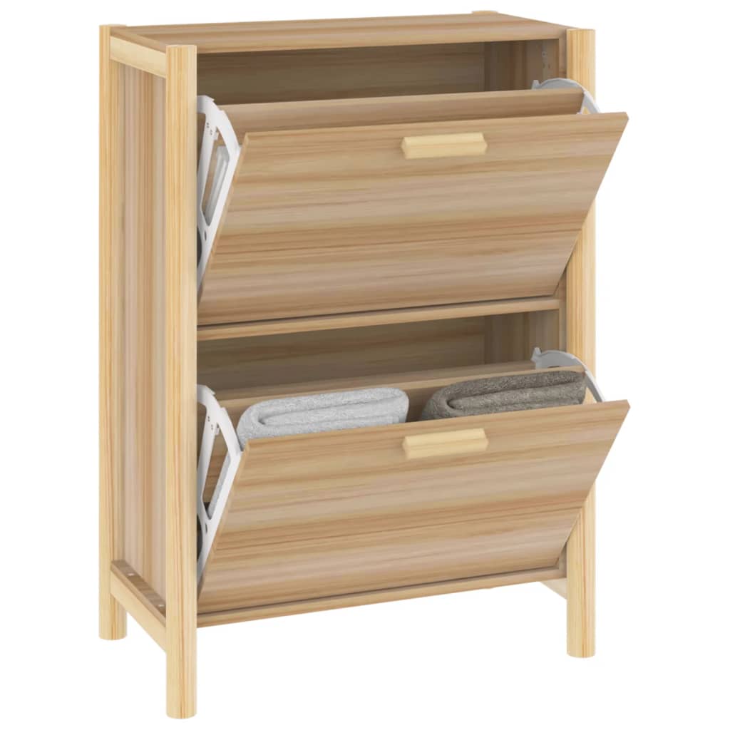 Mueble Zapatero África 2 puertas natural 80x57,5x33 cm
