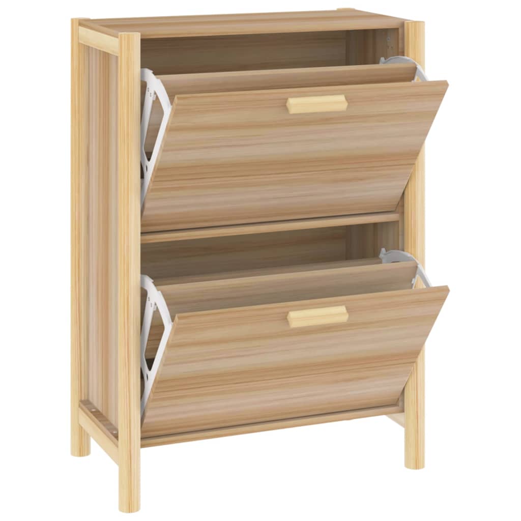 Mueble Zapatero África 2 puertas natural 80x57,5x33 cm