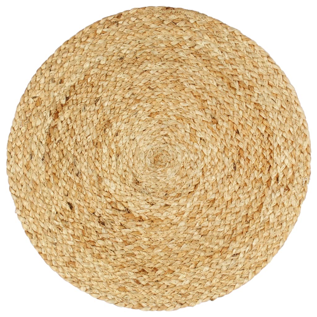 Pack de 4 manteles individuales de yute natural Ø38 cm