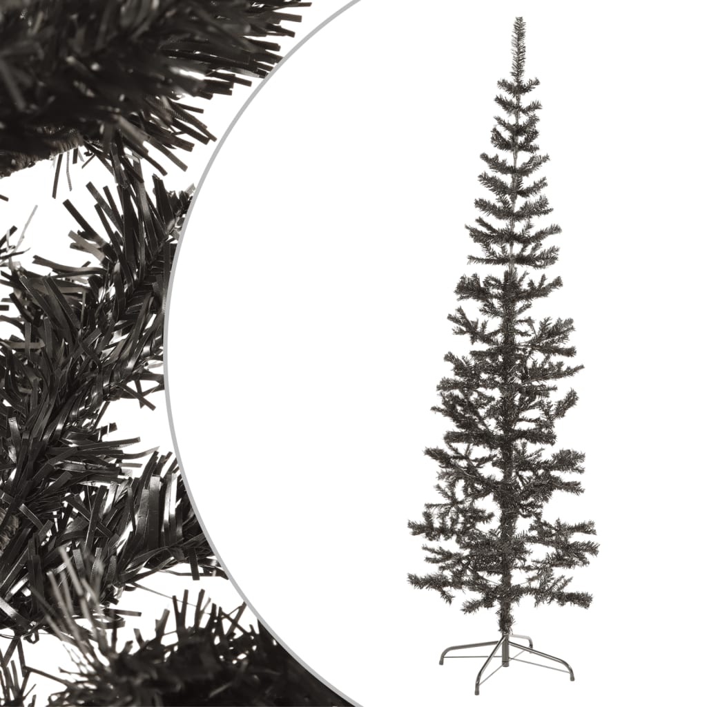Árbol de Navidad 435 ramas flexibles negro Ø55x210 cm