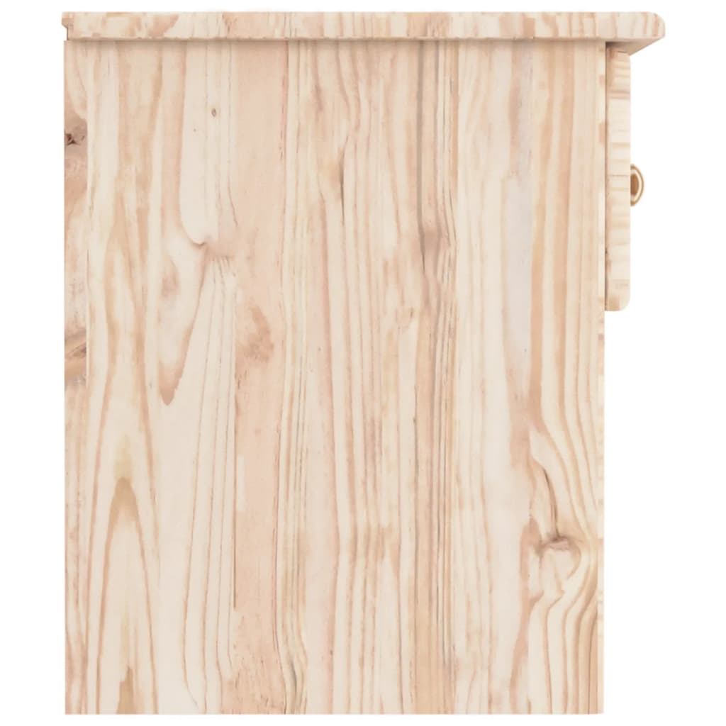 Mesita de noche Alta 1 cajón + 1 hueco madera natural 41x41x35 cm