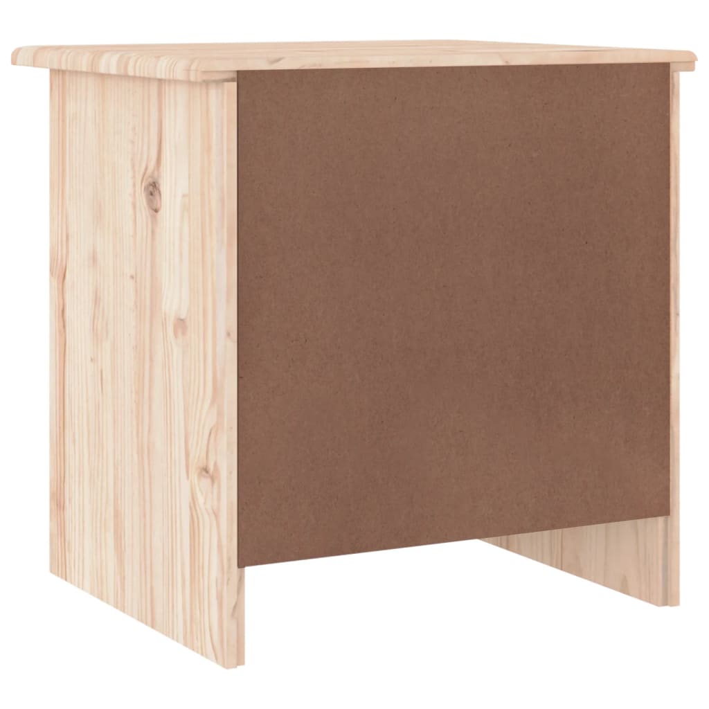 Mesita de noche Alta 1 cajón + 1 hueco madera natural 41x41x35 cm