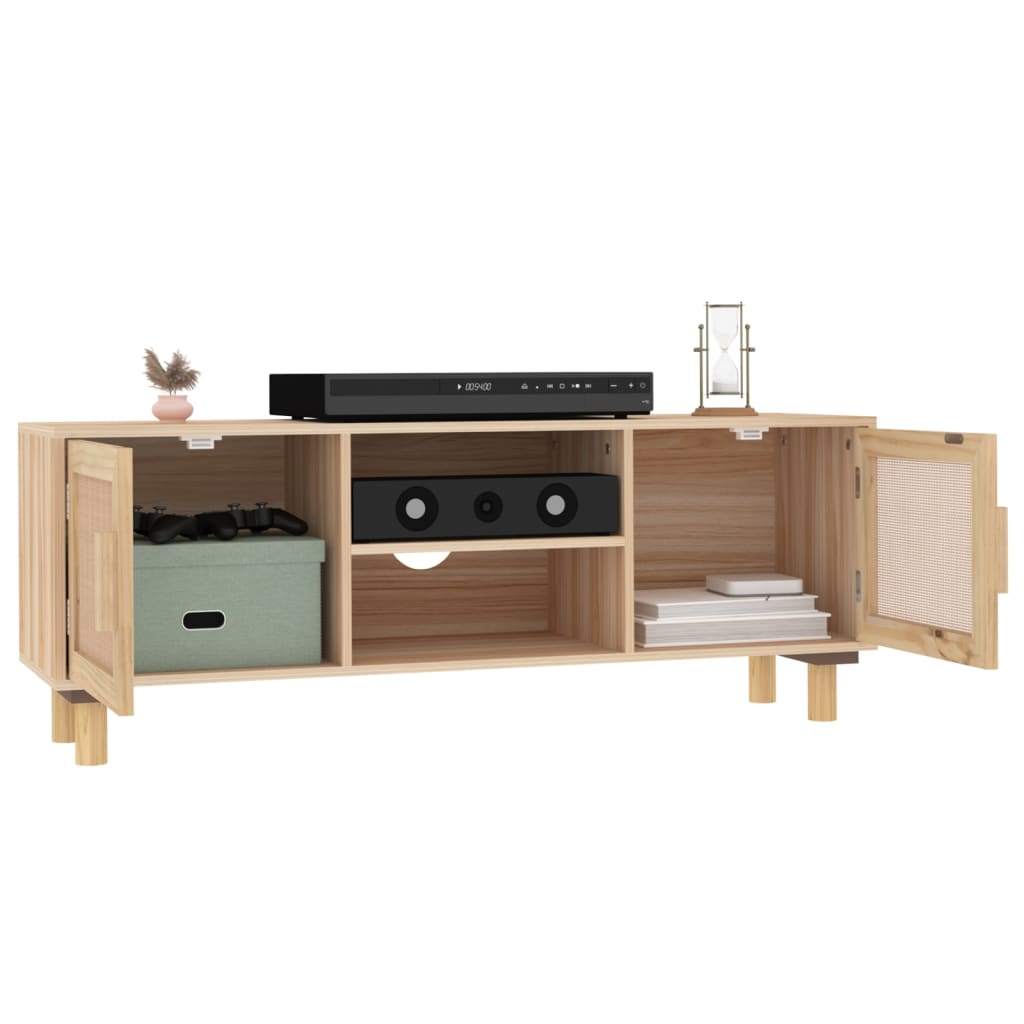 Mueble bajo de TV Beka 2 estantes + 2 puertas natural 40x130x30 cm