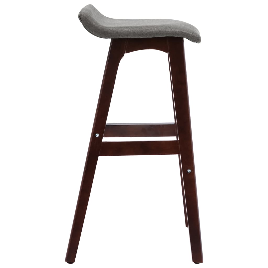 Taburete de cocina Enara patas de madera gris oscuro 79x41x42 cm