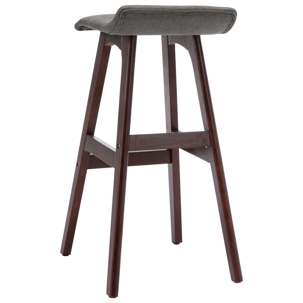 Taburete de cocina Enara patas de madera gris oscuro 79x41x42 cm