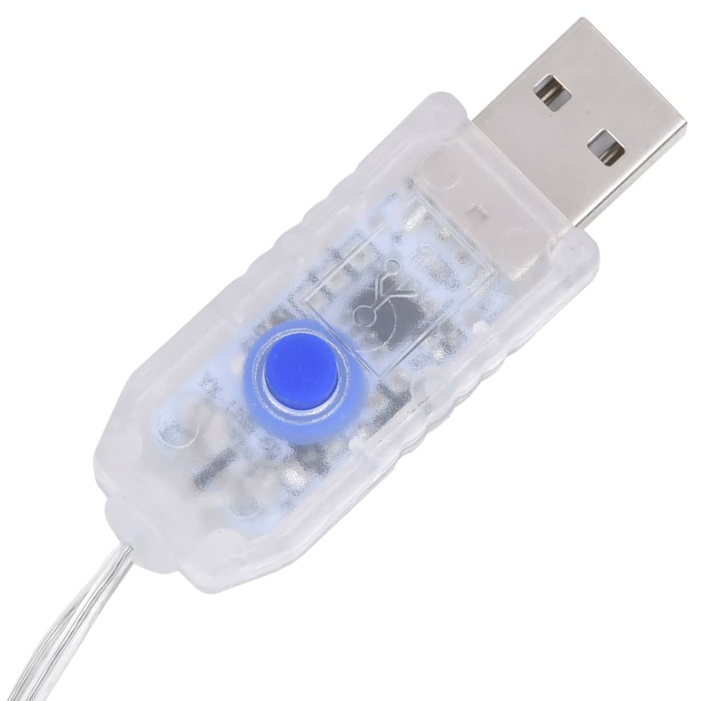 Decoración navideña 3 renos luminosos 90 LEDs 8 efectos de luz blanco 90x270x7 cm