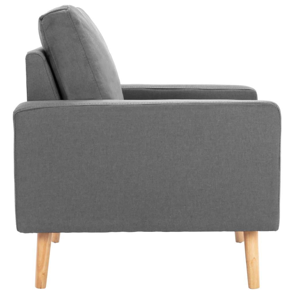 Sillón Travis tapizado tela gris claro 80x77x71 cm