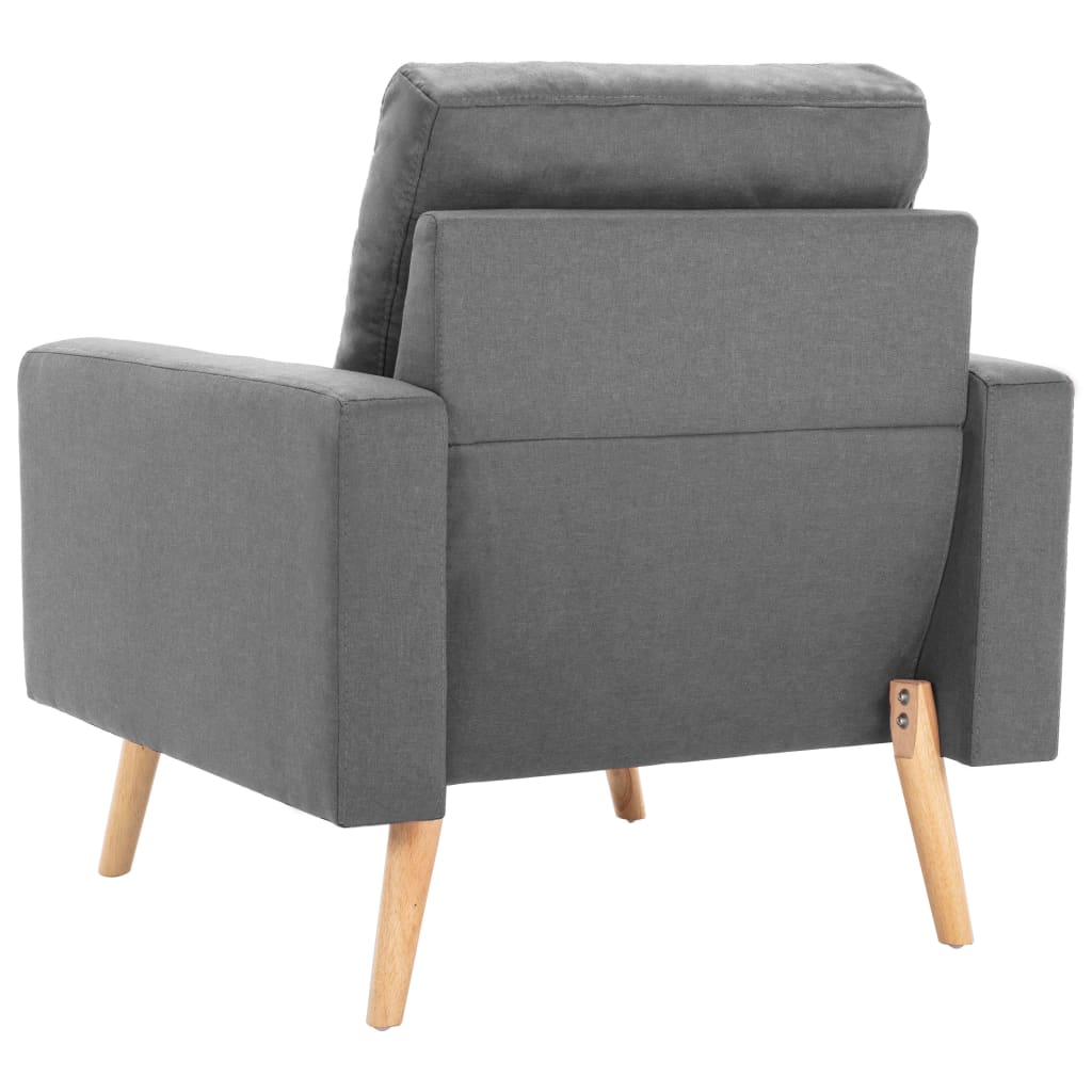 Sillón Travis tapizado tela gris claro 80x77x71 cm