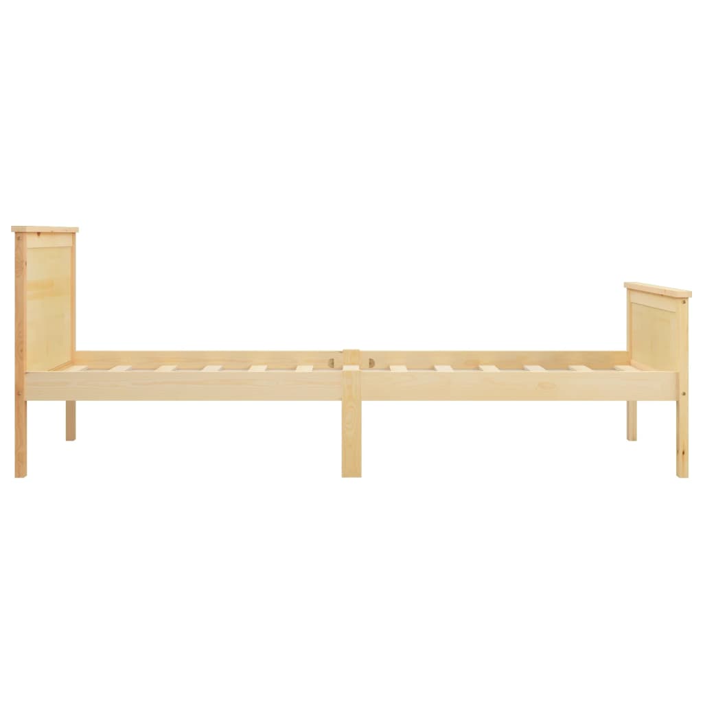 Estructura de cama Shendy madera maciza de pino natural 90x200 cm perfil