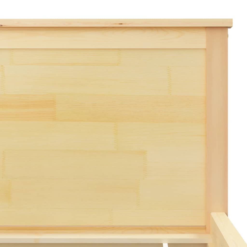 Estructura de cama Shendy madera maciza de pino natural 90x200 cm detalle