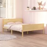 Estructura de cama Shendy madera maciza de pino natural 120x200 cm animada