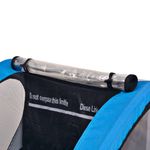 Remolque para bicicletas Renty con arnés de seguridad +1A azul/gris