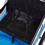 Remolque para bicicletas Renty con arnés de seguridad +1A azul/gris